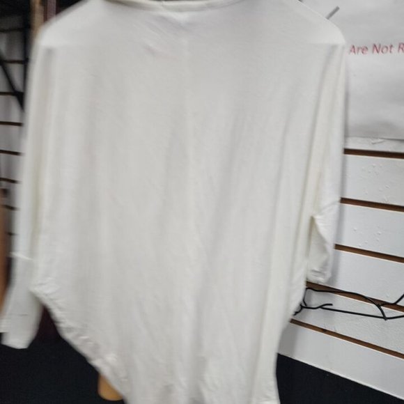 NWT GAZE WOMEN'S TWISTED FRONT 3/4 DOLMAN SLEEVE STRETCH BLOUSE XS - Picture 3 of 6